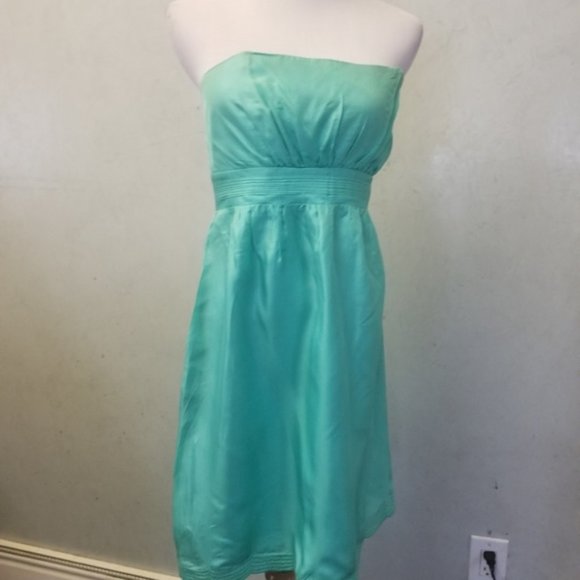 Shoshanna mint SILK tube top dress women's size 8 (275) - Picture 8 of 9